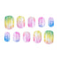 SIUSIO 120 Pcs Children Acrylic Fake Nails, Press on Pre-glue Full Cover Glitter Gradient Color, Kids Set
