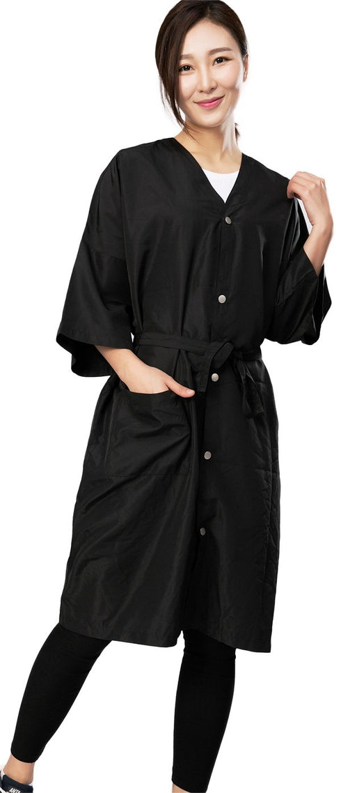PERFEHAIR Salon Client Gown Robes Cape - Hair Salon Smock for Clients, Kimono Style, 5 Snap Closures