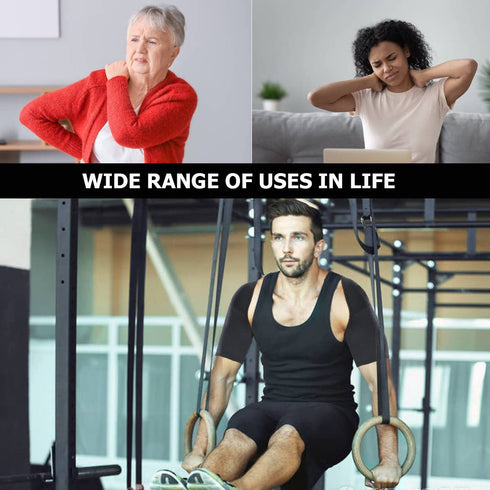 Double Shoulder Brace, Comfortable Breathable Sports Protective Gear for Chronic Tendinitis Pain Relief (L)