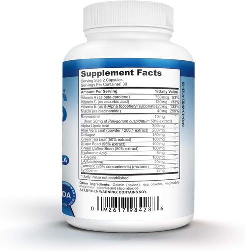 NutraPro Anti Wrinkle and Ageless Skin Vitamins - Skin Repair Complex with Collagen, Resveratrol, & Hyaluronic Acid
