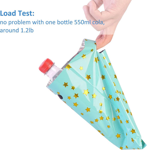 ZGORENDZ 48 Pack Cute Star Party Favor Bags for Kids Birthday, Plastic Gift Bags Bulk for Baby Shower, Wedding,