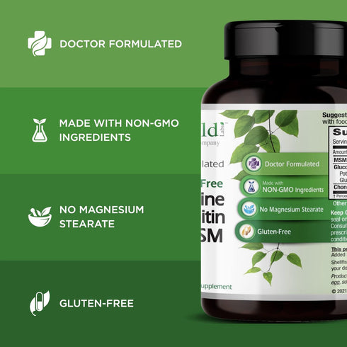 EMERALD LABS Glucosamine Chondroitin with MSM - Dietary Supplement for Healthy Joints, 120 Capsules