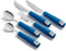 Special Supplies 5-Piece Adaptive Utensils Set, Non-Weighted, Non-Slip Handles for Tremors, Arthritis, Elderly Use