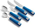 Special Supplies 5-Piece Adaptive Utensils Set, Non-Weighted, Non-Slip Handles for Tremors, Arthritis, Elderly Use