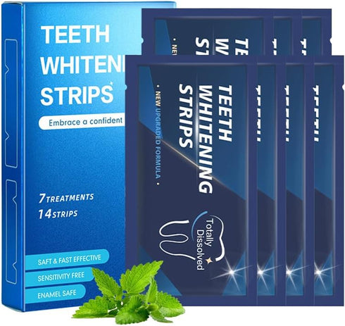 PLumeLux Teeth Whitening Strips 7-Day Treatment 14 Strips Mint Teeth Whitener Deep Tooth