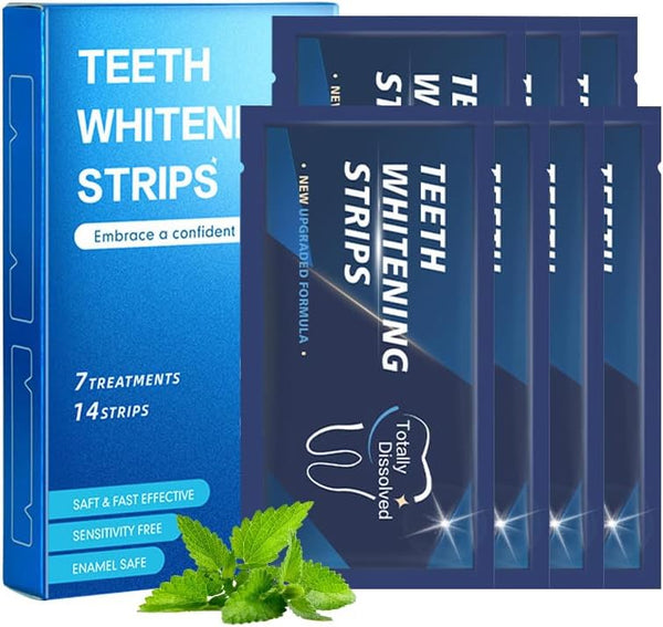 PLumeLux Teeth Whitening Strips 7-Day Treatment 14 Strips Mint Teeth Whitener Deep Tooth