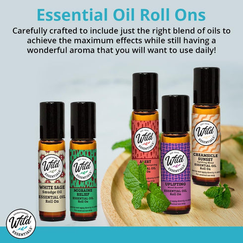 Sunset 10ml 100% Wild Essentials Creamsicle Essential Oil Roll On, Uplifting, Mood Booster, Made with Pure, Premium
