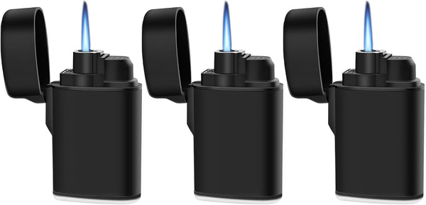 Navpeak Mini Torch Lighter, Windproof Jet Flame Butane Pocket Lighter, Pack of 3, Black