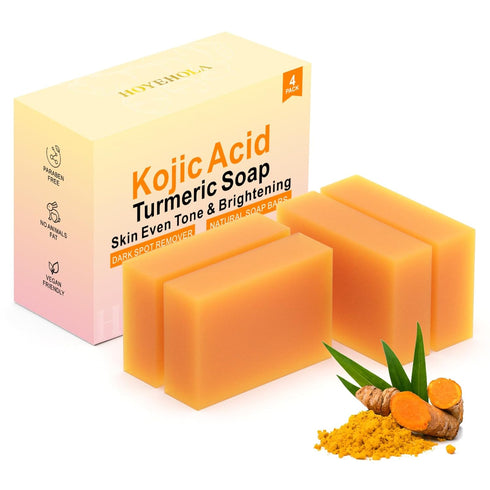 Kojic Acid Turmeric Soap Bar - Dark Spot Remover for Face, Even Skin Tone, Moisturizing & Nourishing Natural