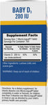 Superior Source Baby Vitamin D3 200 IU, Quick Dissolve Tablets, 100 Count for Strong Bones and Immune Support