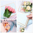 XICHEN 24 Counts Gold Edge Flower Wrapping Paper, 8 Colors, Waterproof Floral Gift Packaging