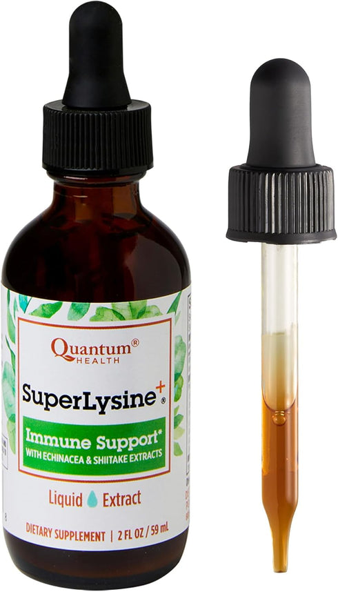 SuperLysine+ Liquid Immune Support Supplement, Quantum Health, 2 Ounce, Powerful Daily Wellness Blend