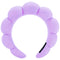 Spa Headbands for Washing Face or Makeup, Puffy Terry Cloth Hairband for Women, Skin Care Makeup Accessories (Purple)