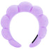 Spa Headbands for Washing Face or Makeup, Puffy Terry Cloth Hairband for Women, Skin Care Makeup Accessories (Purple)