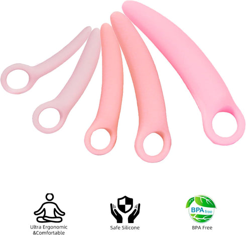 Qaveuny Set Silicone Pelvic Floor Muscle Exerciser Trainer - Pink