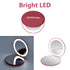 wobsion Travel Mirror with Light, 1x/10x Compact Magnifying Mirror, LED Small Makeup Mirror, 3.5in for Handbag