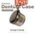 2023 Upgraded Large Denture Bath Box Cup No-Leak Denture case Retainer Cleaning Box Complete Clean Care for Dentures Clear Braces Mouth Guard Night Guard & Retainers (transparent grey)