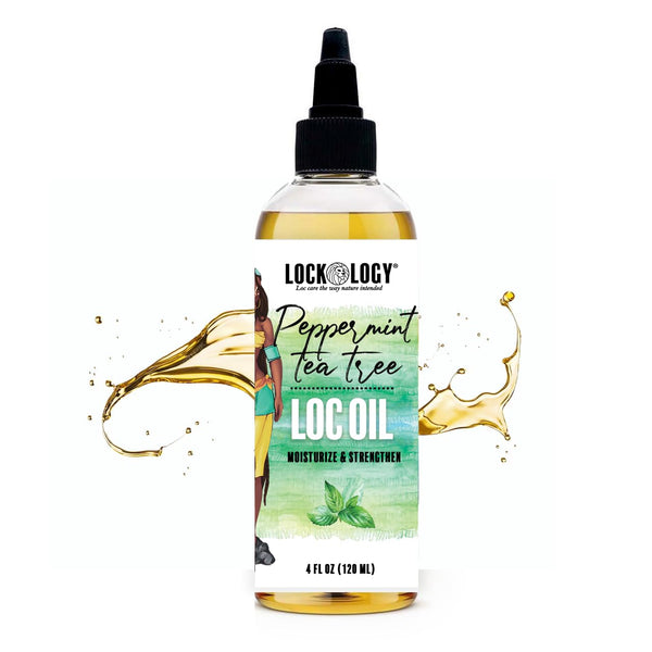 Peppermint Tea Tree Loc Oil for Dreads & Locs, Natural Dreadlock Hair Products, Black Owned