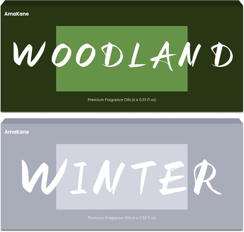 Woodland & Winter Fragrance Oils Set, AmaKane Fragrance Oil for Candle Making,