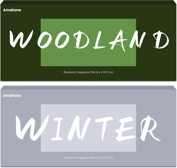Woodland & Winter Fragrance Oils Set, AmaKane Fragrance Oil for Candle Making,