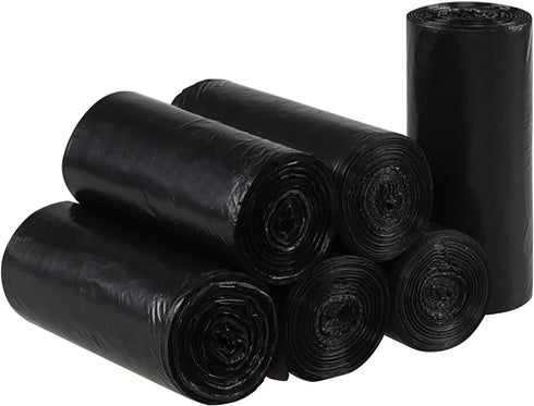 5 Gallon Trash Bags, 150 Counts, Black Wastebasket Bin Liners, Garbage Bags