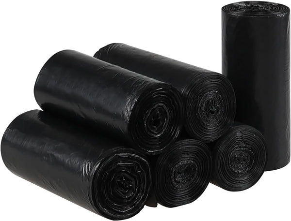 5 Gallon Trash Bags, 150 Counts, Black Wastebasket Bin Liners, Garbage Bags