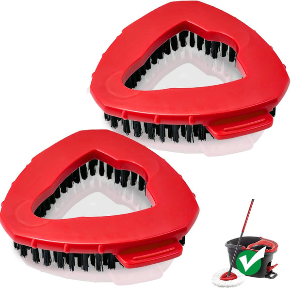 Scrub Brush - 2 Pack Spin Mop Scrub Brush Head Compatible for Easywring 1 Tank System, Stiff Bristle Cleaning Brush