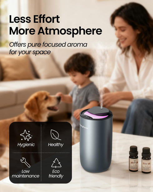 Set, 10mL 0.34 Oz 6 Waterless Diffuser for Essential Oil, Smart Car Air Freshener Diffuser with Hotel Scent Diffuser