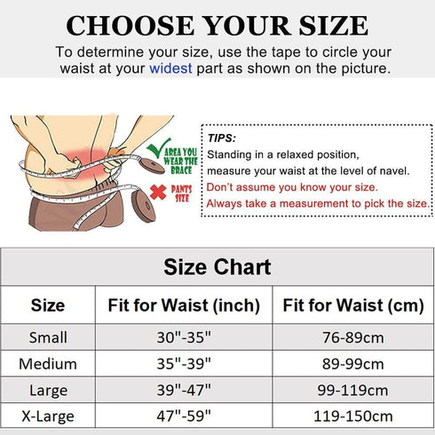 Lower Back Braces for Pain Relief, Compression Belt for Men & Women, Lumbar Support Backbrace, Adjustable Straps,