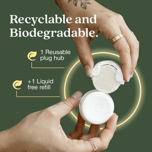 Enviroscent Non Toxic Air Freshener Plug-in, Lemon Leaf & Thyme, 1 Refillable Plug In & 1 Scent Refill, Lasts 45+ Days