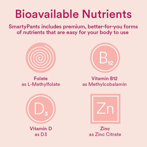 SmartyPants Women's Multivitamin Gummies: Omega 3 Fish Oil, Methylfolate, CoQ10, Vitamin D3, C, B12, 120 Count