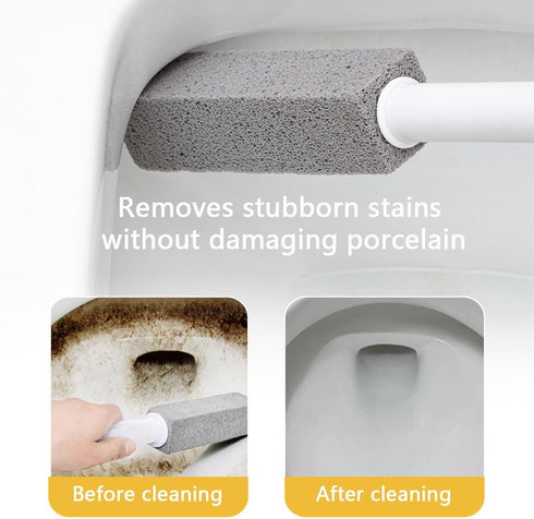Loske (6, Replaceable Pumice Stone for Toilet Cleaning, Eco Friendly Pumice Stone for Effective Toilet Scrubbing, Non