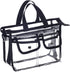 Medium Clear PVC Makeup Artist Set Bag, Transparent Cosmetic Storage for Travel, Stadium Approved Tote with Strap
