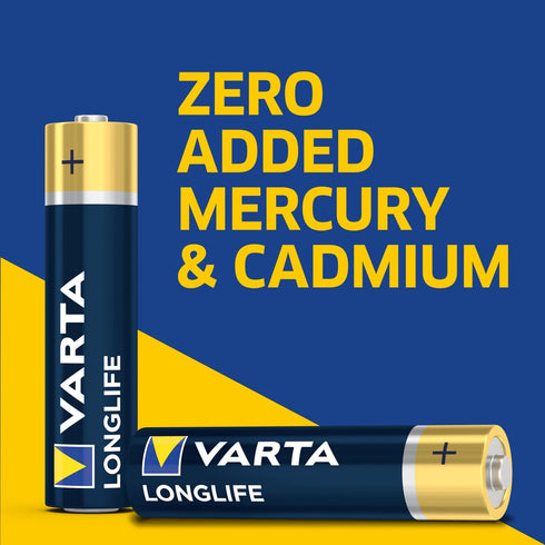 VARTA (100 Pack), Longlife AA Batteries Alkaline Double A Battery