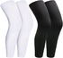 JEFHOMKIT 2Pairs Leg Sleeves,Full Leg Compression Sleeve,Compression Long Knee Sleeve,Sports Compression UV Long