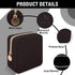 Iqimott Nylon Mini Makeup Bag, Preppy Small Cosmetic Pouch, Waterproof Zipper Purse for Women and Girls