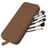 Sakolla Travel Makeup Brush Holder, Silicone Makeup Bag with Zipper Pouch for Organizing Cosmetics and Pencils