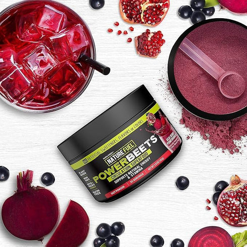 Nature Fuel Power Beets - Super Concentrated Non-GMO Beet Juice Powder, 30 Servings