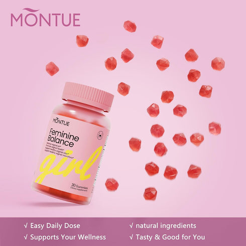 Gummies-pH Immune Non-GMO30 Gummies Montue Premium Diamond Feminine Balance Balance with Prebiotics & Lactobacillus