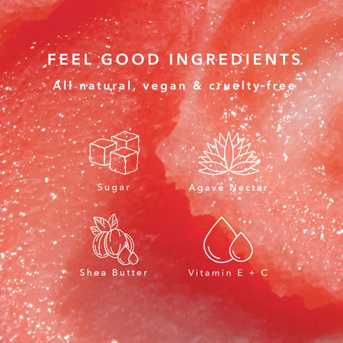 NCLA Natural Sugar Lip Scrub, Vegan, Cruelty-Free, Clean Skincare (Watermelon)