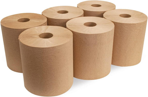 Morcon Paper R6800 Universal Hardwound Roll Towels, 100% Recycled Fibers, 8-Inch x 800ft, 6 Rolls/Carton