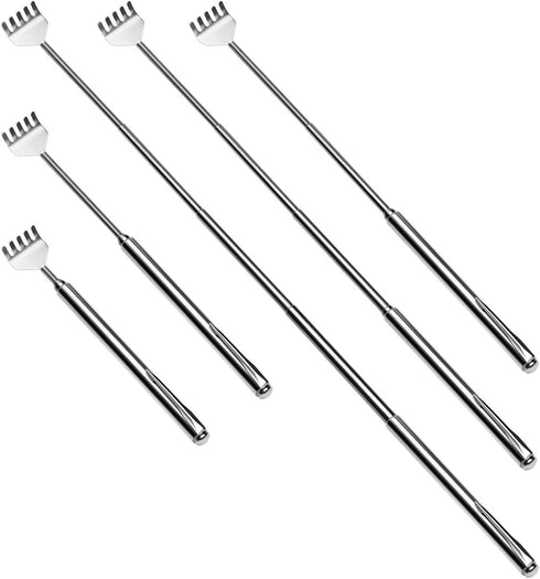Claw Back Scratcher Extendable - Metal Portable Telescopic Backscratchers 8 Pack for Men and Women