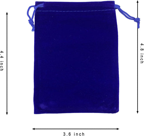 AEAOA Pack of 25 Royal Blue Velvet Drawstring Gift Bags, 4.8" X 3.6" for Jewelry, Candy, Treats, Birthday Favors