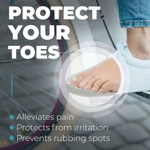 Homergy Original Soft Gel Toe Cap, 6 Big Toe Protectors for Women & Men, Relief from Missing/Ingrown Toenails, Corns,