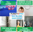 Purefypro Disinfectant Spray (500ml, 2pk), Kills 99.9999% Norovirus, Flu Virus, and Fungi