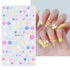 5 Sheets 3D Embossed Flower Nail Art Stickers Decals 5D Self-Adhesive Colorful Daisy Blossom Nail Supplies
