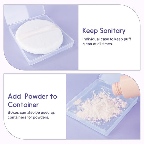 WSYUB Powder Puff, Large 4.33’’ Body Powder Puff with Container for Easy Application