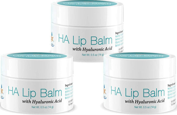 Hyalogic Episilk Hydrating Lip Balm with Hyaluronic Acid 0.5oz (Pack of 3) - Natural Moisturizing for Plump Healthy Lips