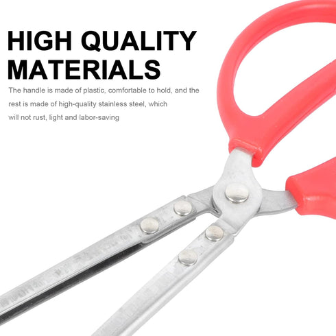 YARDWE 2pcs Stainless Steel Trash Tongs, Scissor Tongs for Grill Camping Fire Pit Tool, Heavy Briquetting