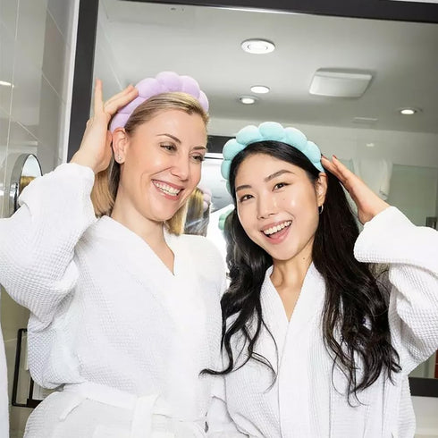 Spa Headbands for Washing Face, Makeup Headband, Terry Cloth Skincare Headbands for Face Washing and Skin Treatment